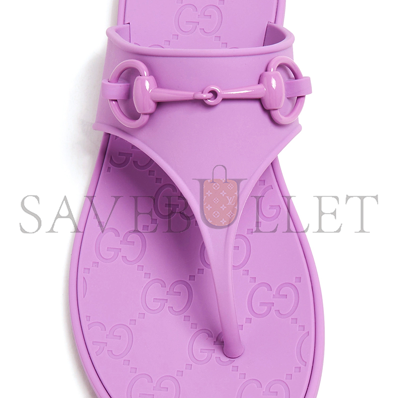 GUCCI HORSEBIT THONG RUBBER SANDALS 780306